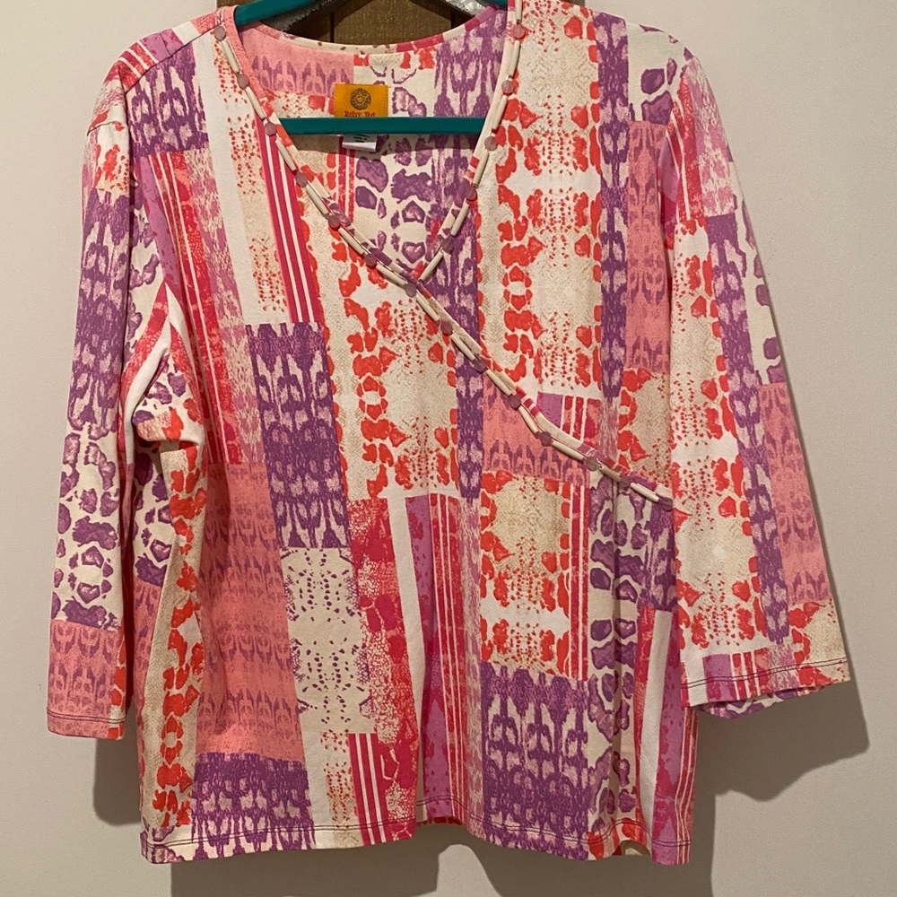 Ruby Rd. Multicolor Abstract Print Top - image 1